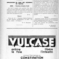 3361 - Page 3320-LX - Correspondance. Secret professionnel. Certificat administratif. Mention du diagnostic / Application du tarif des accidents du travail. Ponction d’abcès froid / Fiscalité. Cessation d’exercice de la médecine