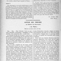 3423 - Page 3382 - Partie Professionnelle, Hygiène, Assistance, Mutualité, Intérêts corporatifs, Variétés. Travaux Originaux. La page sans médecine. Constantinople — Mer noire - Roumanie Odessa — Athènes / Autour des théâtres. Au Théâtre des Nouveautés. « Ici Paris ». Revue en deux actes de Rip