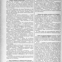 3425 - Page 3384 - Partie Professionnelle, Hygiène, Assistance, Mutualité, Intérêts corporatifs, Variétés. Faculté de médecine de Paris. Enseignement et actes de la Faculté