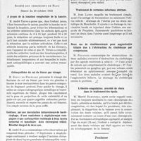 3472 - Page 3431 - Partie Scientifique. L’Actualité Scientifique. Les Sociétés Savantes. Paris. Société de médecine de Paris. Influence de l’alimentation sur les accidents épileptiques, 13-10-1933 / Société des chirurgiens de Paris. Séance du 20 octobre 1933 / Toulouse. Société de Médecine, de Chirurgie et de Pharmacie. Deux cas de cancers du larynx traités par la radiothérapie profonde