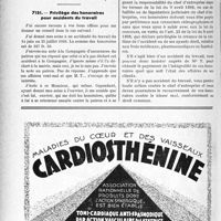 3499 - Page 3458-LVIII - Correspondance. Accidents. Accidents survenus pendant le déplacement des ouvriers / Privilège des honoraires pour accidents du travail