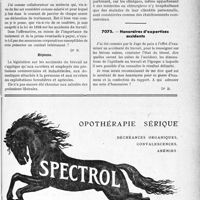 3500 - Page LIX-3459 - Correspondance. Accidents. Privilège des honoraires pour accidents du travail / Un médecin n’est pas assujetti à la législation des accidents du travail / Honoraires d’expertises accidents