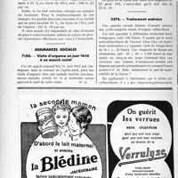 3503 - Page 3462-LXII - Correspondance. Baux et locations. Majorations des loyers prorogés / Assurances sociales. Visite d’urgence un jour férié à un assuré social / Traitement onéreux