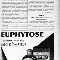 3504 - Page LXIII-3463 - Correspondance. Assurances sociales. Traitement onéreux / Fiscalité. Base de la patente en cas de sous-location