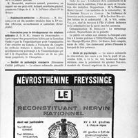 3512 - Page VII-3471 - Dernières nouvelles. Académie de médecine / Académie de médecine / Association pour le développement des relations médicales (A. D. R. M) / Société de pathologie comparée / École de psychologie
