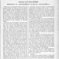 3520 - Page 3479 - Propos du jour. Pourquoi est-on médecin ? Pourquoi la Médecine doit-elle être libérale ?, allocution du Dr René Beckers