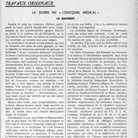 3544 - Page 3503 - Partie professionnelle, Hygiène, Assistance, Mutualité, Intérêts corporatifs, Variétés. Travaux originaux. La soirée du « concours médical ». Le banquet [Dr P. Janot]