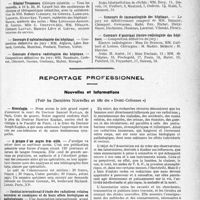 3562 - Page 3521 - Partie professionnelle, Hygiène, Assistance, Mutualité, Intérêts corporatifs, Variétés. Hôpitaux l’assistance publique de Paris. Enseignement, concours, avis divers / Reportage professionnel. Nouvelles et Informations, (Voir les Dernières Nouvelles en tête des « Demi-Colonnes »). Nécrologie [Docteur Samuel Kaplan] / A propos d’un argus très utile / Institut international d’étude des radiations solaires terrestres et cosmiques et de leurs effets biologiques et pathologiques