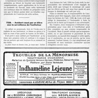 3574 - Page LXV-3533 - Correspondance. Accidents. Accident du travail causé par un tiers / Accident causé par un élève sous la surveillance de l’instituteur