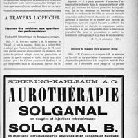 3584 - Page XI-3543 - Dernières nouvelles. « Ridendo» / A travers l’officiel. Réponses des ministres aux questions des parlementaires. L’indemnité kilométrique en Assurances sociales / Rechute de maladie chez un assuré social