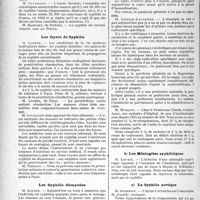 3593 - Page 3552 - Partie scientifique. Travaux originaux. Assemblée française de médecine générale, VIIIe Session (octobre-novembre 1933). Fréquence & physionomie actuelle de la syphilis, par G. Blechmann. Fréquence de la Syphilis / Les foyers de Syphilis / Les Syphilis décapitées / Les Syphilis tertiaires