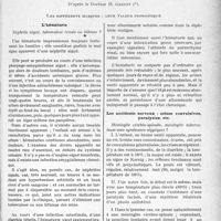 3600 - Page 3559 - Partie scientifique. Travaux originaux. La clinique de l'enfance au goût du jour. Ne nous laissons pas surprendre par les masques des néphrites aiguës infantiles, d’après le Docteur H. Grenet. Les différents masques ; leur valeur pronostique. L’hématurie / Les accidents nerveux : crises convulsives, paralysies, etc