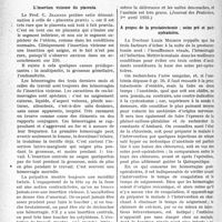 3603 - Page 3562 - Partie scientifique. L’actualité scientifique. La Presse. L’insertion vicieuse du placenta [(Journal des Praticiens, 1er avril 1933)] / A propos de la prostatectomie ; soins pré et poste-opératoires [(Journal. de méd. et de chirurgie pratiques, 10 mai 1933)]