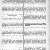 3606 - Page 3565 - Partie scientifique. L’actualité scientifique. Les Sociétés Savantes. Paris. Académie de médecine. Le service annexe « ouvert » pour psychopathes, à la Salpêtrière, (31-10-1933) / Fréquence des grands accidents d’infection d’origine dento-bucco-pharyngée, (7-11-1933) / Société médicale des hôpitaux de Paris. Enchondrome isolé de l'humérus chez un adulte, (27-10-1933) / Pneumonie à rechutes avec séquelles radiologiques persistantes et développement rapide d’une sclérose pulmonaire, (27-10-1933) / Un cas de forme cutanée ulcéreuse de la lympho-granulomatose maligne, (27-10-1933)
