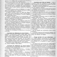 3631 - Page 3590 - Partie professionnelle, Hygiène, Assistance, Mutualité, Intérêts corporatifs, Variétés. Reportage professionnel. Nouvelles et Informations, (Voir les Dernières Nouvelles en tête des « Demi-Colonnes). Cours populaire sur les maladies vénériennes / Association des villégiatures du travail féminin / Association des villégiatures du travail féminin / Association pour l’aide aux lupiques / Voyage de Noël 1933 sur la Côte-d’Azur