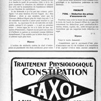3639 - Page 3598-LXII - Correspondance. Accidents. Privilège pour soins donnés à un accidenté du travail / Fiscalité. Déduction des primes d’assurance-vie