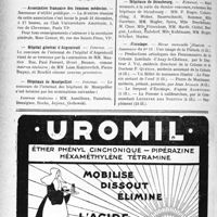 3651 - Page 3610-X - Dernières nouvelles. Ministère de la Santé publique / Association française des femmes médecins / Hôpital général d’Argenteuil / Hôpitaux de Montpellier / Hôpitaux de Strasbourg / Aesculape