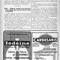 3703 - Page 3662-LVIII - Correspondance. Questions diverses. Assurance de la responsabilité complémentaire à celle du «Sou Médical» / Médecin attaché à la personne d’un malade sans contrat. Renvoi. Droit à indemnité