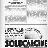 3709 - Page 3668-LXIV - Correspondance. Application du tarif des accidents du travail. Frais de déplacement / Commentaire de radio et certificat médical