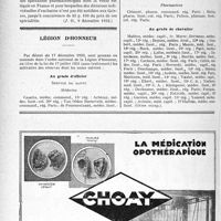 3721 - Page 3680-XII - A travers l’officiel. Réponses des ministres aux questions des parlementaires. Refus de remboursement d’une spécialité pharmaceutique à un assuré social / Légion d’honneur. Au grade d’officier / Au grade de chevalier