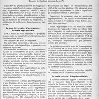 3736 - Page 3695 - Propos du jour. De la nécessité de bien connaître les doctrines que l’on veut critiquer. La clinique au goût du jour. Les signes de la main en petite endocrinologie, d’après le Docteur Léopold-Lévi. La main hivernale. L’acrocyanose. La main hypo-génitale / La main estivale. L’érythromélalgie