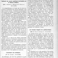 3740 - Page 3699 - Propos du jour. L'actualité scientifique. Les Sociétés Savantes. Paris. Académie de Médecine. Traitement des cancers gastriques inextirpables par le radium à distance, (22-11-1933) / L’assistance aux cardiaques, (14-11-1933) / Les résultats éloignés de la phrénicectomie, (14-11-1933)