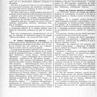 3755 - Page 3714 - Partie professionnelle, Hygiène, Assistance, Mutualité, Intérêts corporatifs, Variétés. Reportage professionnel. Nouvelles et informations, (Voir les Dernières Nouvelles en tête des...). Congrès de médecine de Tunis / IVe Congrès international de radiologie / Congrès des médecins aliénistes et neurologistes