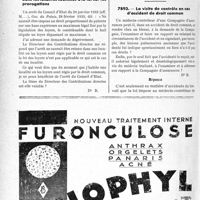 3757 - Page 3716-XLIV - Correspondance. Divers. La limitation au taux légal de la base de la patente ne s’applique que dans les localités soumises à la loi sur les prorogations / La visite de contrôle en cas d’accident de droit commun