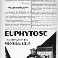 3765 - Page 3724-LII - Correspondance. Assurances sociales. Rôle divers du médecin de contrôle / Honoraires des membres de la Commission technique