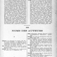 3804 - Page 3757 - Table des matières contenues dans le «Concours Médical». Année 1933. Partie Professionnelle / Noms des auteurs