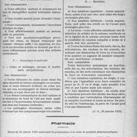 3862 - Page 5043 - Code de la Route. Arrêté du 23 janvier 1933 relatif à la délivrance du permis de conduire les véhicules de transports en commun et poids lourds / Pharmacie. Décret du 21 février 1933 autorisant la préparation et la vente de produits pharmaceutiques