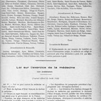 3898 - Page 5079 - Accidents du Travail. tarif des frais médicaux en matière d’accidents du travail. Arrêté ministériel du 5 février 1932 modifié par l’arrêté ministériel du 13 février 1933 / Loi sur l’exercice de la médecine, (Loi Armbruster)