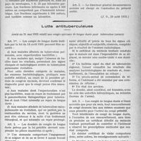 3918 - Page 5099 - Assurances Sociales. Arrêté du 26 août 1933 portant modifications au tarif limitatif des droits à la réassurance / Lutte antituberculeuse. Arrêté du 31 mai 1933 relatif aux congés spéciaux de longue durée pour tuberculose (armée)