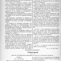 3927 - Page 5108 - Conseil supérieur de la Recherche scientifique. Arrêté du 21 juin 1933 portant règlement relatif aux élections au Conseil supérieur de la Recherche scientifique / Pharmacie. Décret du 4 août 1933 portant réglementation de l’exercice de la pharmacie à Madagascar