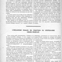 0027 - Page 24 - Partie scientifique. Travaux originaux. L’hématoporphyrine en thérapeutique. Le traitement des entorses et de leurs séquelles douloureuses par les infiltrations péri-articulaires analgésiques, par M. Raphaël Massart / L'organisme humain en fonction du déséquilibre neuro-végétatif [Dr Bayard]