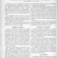 0029 - Page 26 - Partie scientifique. Travaux originaux. Les questions qui préoccupent le praticien. Les hèmoptysies des poussées évolutives de la tuberculose combattues par l’oxygène sous-cutané. L’origine du procédé / Technique de l’injection / Les résultats