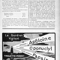 0060 - Page LV-57 - Correspondance. Application du tarif des accidents du travail. La «part patronale» pour le «certificat détaillé » demandé au cours du traitement est de 16 francs