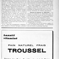 0074 - Page IX-67 - Dernières nouvelles. Conférences des « Voix Latines » / Clinique obstétricale Tarnier / Journée de la médecine générale Française / Réunions du dimanche de l’Hôtel-Dieu