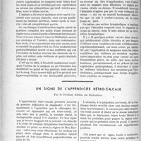 0083 - Page 76 - Partie scientifique. Travaux originaux. Traitement des œdèmes dûs aux piqûres de vipère par les sangsues, par Marcel Thalheimer / Un signe de l’appendicite rétro-caecale, par le Docteur Adrien de Kerangal