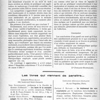 0097 - Page 90 - Partie scientifique. Travaux originaux. Actualités neurologiques. Sur un cas d’épithelioma basilaire utérin à évolution devenue suraiguë à la suite d’un curettage explorateur et de la conduite à tenir [Dr Durand-Boisléard]. Le signe d’Argyll Robertson et la pupille tonique, par Georges Boudin / Les livres qui viennent de paraître...