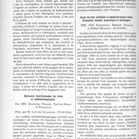 0101 - Page 94 - Partie scientifique. L'actualité scientifique. Les Sociétés Savantes. Paris. Société médicale des hôpitaux de Paris. Syndrome de déshydratation avec chloropénie et azotémie artificiellement provoqué et entretenu par l’abus de laxatifs, (26-10-1934) / Épreuves fonctionnelles du Cœur et radiokymographie, (26-10-1934) / Abcès du foie multiples à staphylocoques dorés. Évolution torpide, apyrétique et prolongée, (26-10-1934)