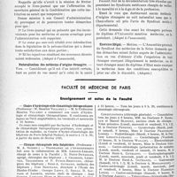 0121 - Page 114 - Partie professionnelle. Comptes rendus, documents, pièces officielles…. Syndicat des médecins de la seine. Compte rendu de l'Assemblée générale / Faculté de médecine de Paris. Enseignement et actes de la Faculté