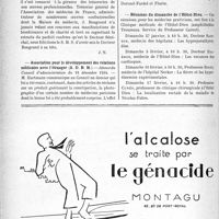 0145 - Page 134-VIII - Dernières nouvelles. Le bureau du Syndicat des médecins de la Seine / Association pour le développement des relations médicales avec l’étranger (A. D. R. M) / Réunions du dimanche de l’Hôtel-Dieu