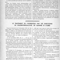 0167 - Page 156 - Partie scientifique. Travaux originaux. Clinique chirurgicale. A propos de 122 cas de diphtérie, par le Docteur Caubet / Le traitement de l'hydrocèle par les injections de chlorhydrolactate de quinine et d’urée [Dr S. Omiecinski]