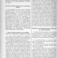 0173 - Page 162 - Partie scientifique. L’actualité scientifique. La Presse. De l’utilité des examens biologiques pré et posteopératoires. Les syndromes hémorragiques, hémophilie, hémogénie [(La Presse Médicale, 10 novembre 1934)] / La section des brides pleurales dans le pneumothorax artificiel [(L’Actualité Médico-Chirurgicale, octobre 1934)] / L’action d’extraits urinaires sur les surrénales du lapin et son application au diagnostic du cancer [(La Presse Médicale, 20 octobre 1934)] / Recherches sur l’état humoral dans l’arthrite sénile des membres inférieurs [(Revue médicale de l’Est, 1er octobre 1934)]