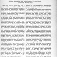 0198 - Page 187 - Partie professionnelle. Travaux originaux. Autour des théâtres, Au Théâtre des Nouveautés. « Vacances », Opérette en 3 actes de MM, Henri Duvernois et André Barde Musique de Maurice Yvain [Jean Séjournet]