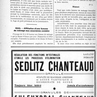 0207 - Page 196-LXVI - Correspondance. Assurances sociales. Rechutes. Droit aux prestations de l’assurance-maladie / Affiliation d’une femme de ménage aux assurances sociales