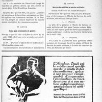 0228 - Page XI-213 - A travers l’officiel. Assurances sociales / Soins aux pensionnés de guerre / Service de santé de la marine militaire