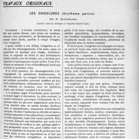0236 - Page 219 - Partie scientifique. Travaux originaux. Les engelures (érythème pernio), par R. Barthélémy