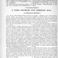0271 - Page 254 - Partie professionnelle. Travaux originaux. Jurisprudence. Ce que peut faire une sage-femme dans le traitement des avortements, par le Docteur P. Balard. Les limités de la pratique journalière des sages - femmes en matière d’avortement / Le dixième anniversaire d’une intéressante revue. « Le Mouvement Sanitaire » [J. Noir]